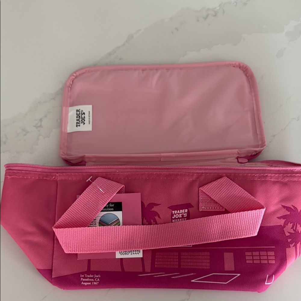 Trader Joe's Pink Insulated Lunch Bag
